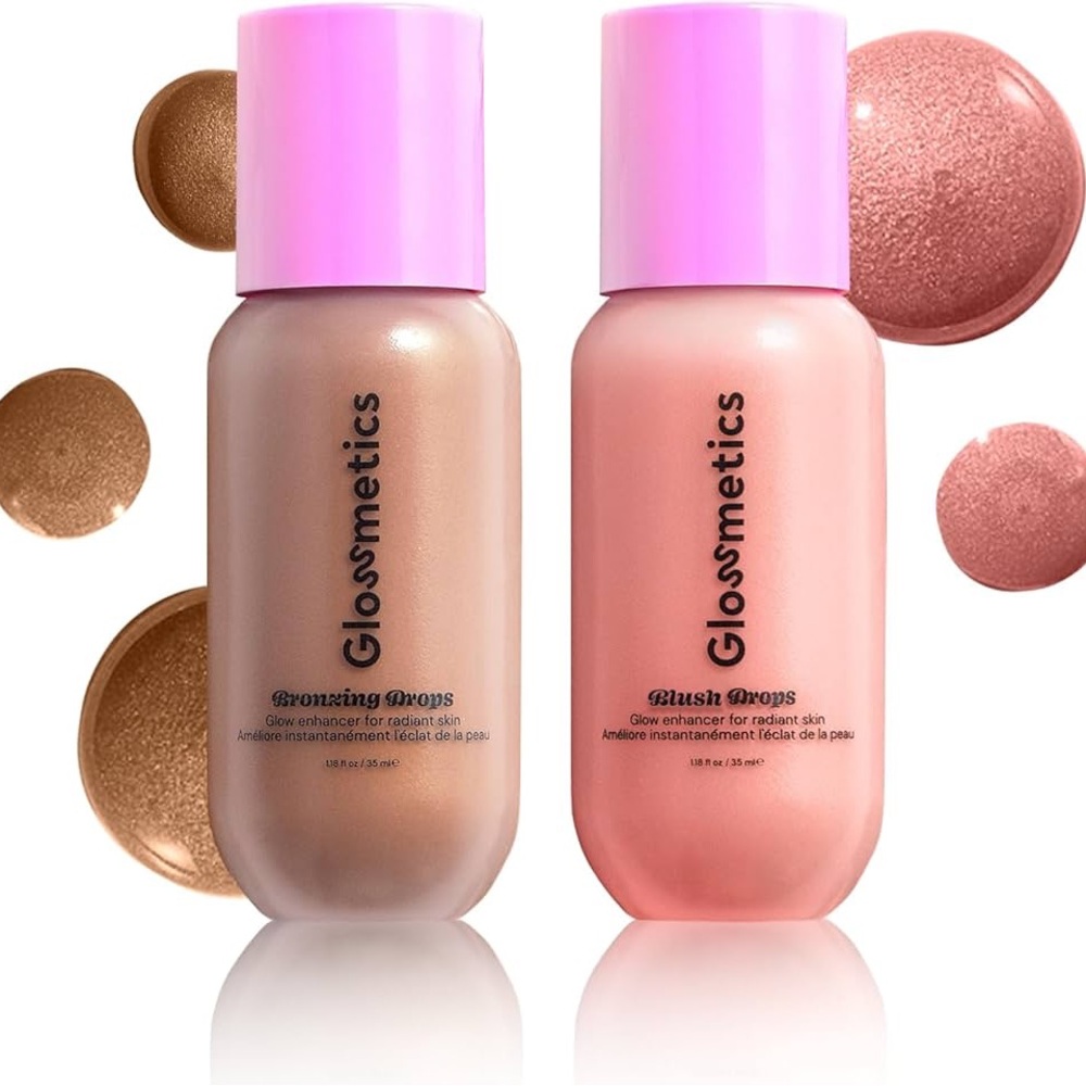Pack of 2 Brightening Moisturizing Bronzing Drops & Liquid Blush